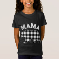 Buffle noir et blanc Plantée Mama Ours Noël