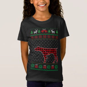 T-Shirt Buffle rouge Pâté GSP amusant laide de Noël moche