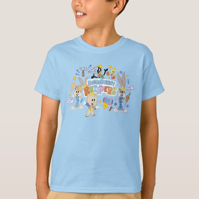 T-shirt BUGS BUNNY BUILDERS™| Group Sketch Art (Devant)