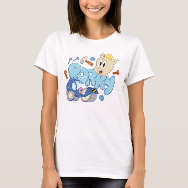 T-shirt BUGS BUNNY BUILDERS™| Porky Sketch Art (Devant)