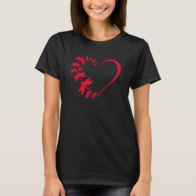 T-shirt Bugs d'insectes cardiaques de libellule animal spi (Devant)