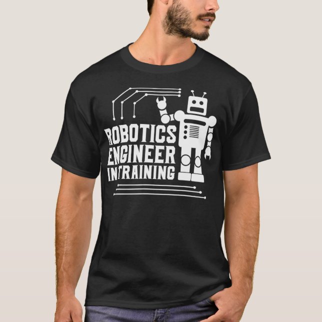 T-shirt Builder Robot Lover Tee Robotics Engineer In Train (Devant)