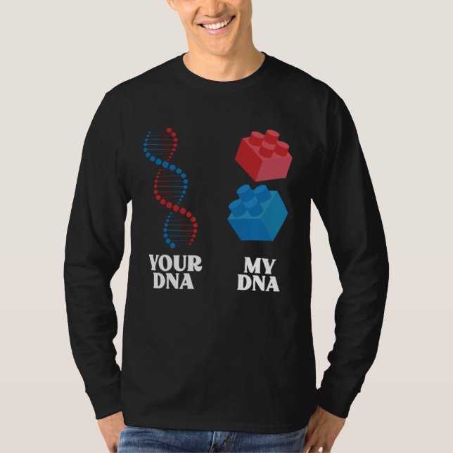 T-shirt Building Bock My DNA Master Builder Toy Bricks (Devant)