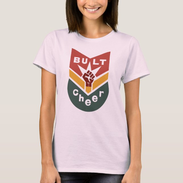 T-shirt BUILT TO CHEER Raised-Fist Badge (Devant)