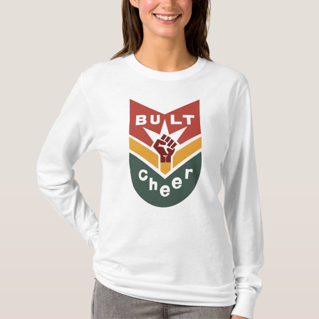 T-shirt BUILT TO CHEER Raised-Fist Badge (Devant)