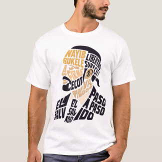 T-shirt bukele caligrama
