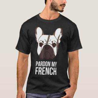 T-shirt Buldog Pardon Mon Français