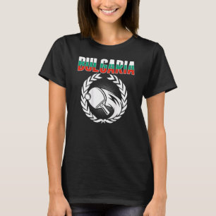 T-shirt Bulgaria Ping Pong Support de Tennis de Table Bul