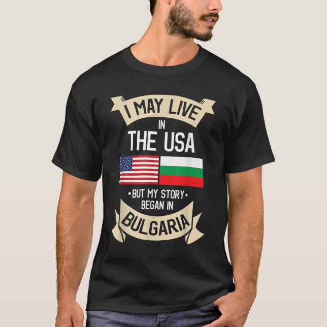 T-shirt Bulgarie Drapeau américain USA Dons de racines bul (Devant)