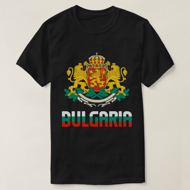 T-shirt Bulgarie Drapeau et blason Patriotique (Design devant)