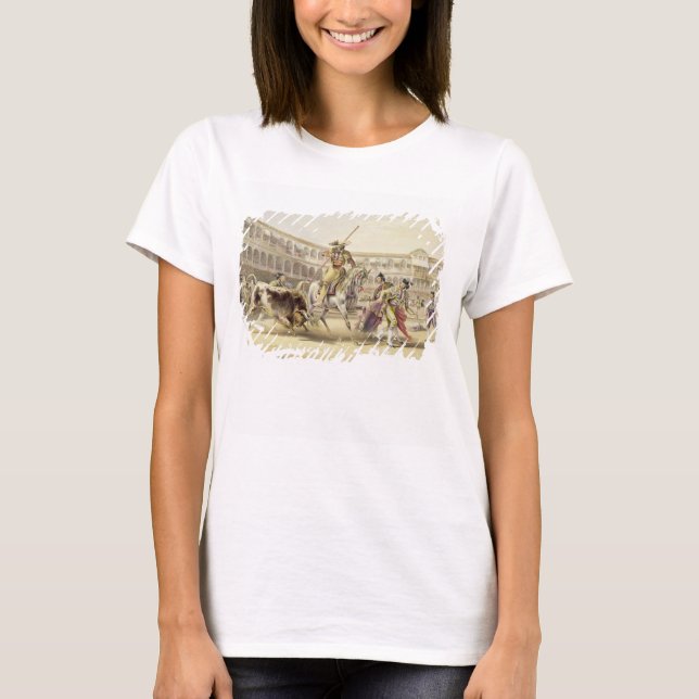 T-shirt Bull Charging a Picador, 1865 (litho couleur) (Devant)