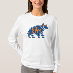 T-shirt Bull City - Design géométrique de taureaux - Durha