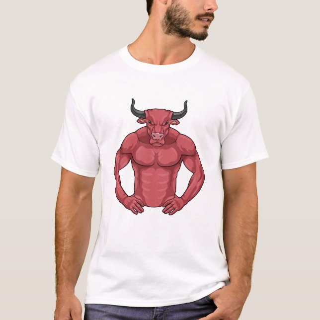 T-shirt Bull comme Bodybuilder extrême (Devant)
