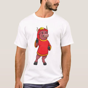 T-shirt Bull en tant que pompier avec casque
