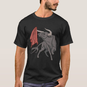 T-shirt Bull Fighting With Flag Bulls Espagne