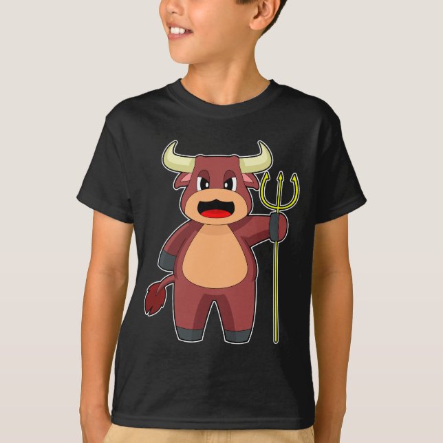 T-shirt Bull Halloween Devil (Devant)