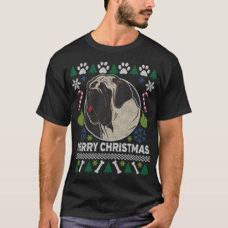 T-shirt Bull Mastiff Chien race laitier moche de Noël Swea