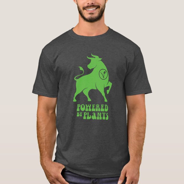 T-shirt Bull Propulsé Par Les Plantes (Devant)