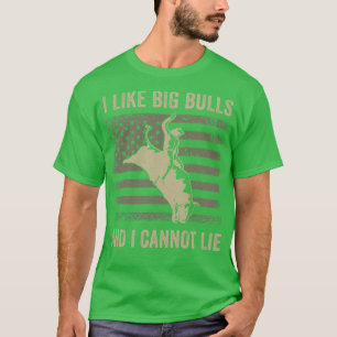 T-shirt Bull Rider Rodeo Bull Rider Western J'aime Big Bu