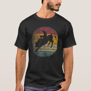 T-shirt Bull Riding Cowboy Cadeau Retro Style Vintage Funn