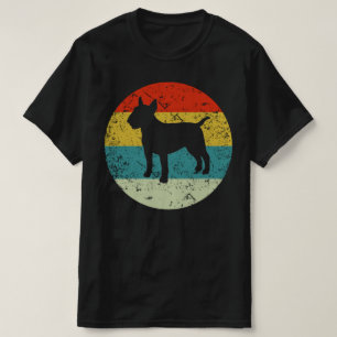 T-shirt bull terrier boston rétro silhouette vintage les 