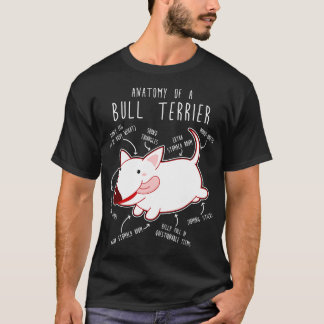 T-shirt Bull Terrier Chien Anatomie 1