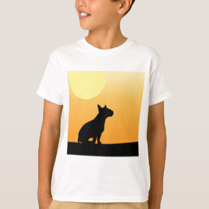 T-shirt Bull-terrier de coucher du soleil d'été