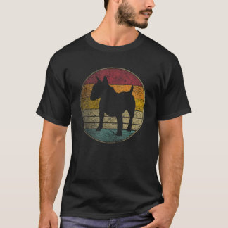 T-shirt Bull Terrier Dog Vintage Distressed Retro Style Si