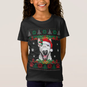 T-Shirt Bull Terrier Noël Père Noël Douille moche Aimer ch