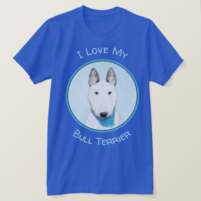 T-shirt Bull Terrier Peinture - Cute Original Dog Art (Design devant)