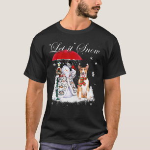 T-shirt Bull Terrier Père Noël Chien Noël Snowman Xmas Paj