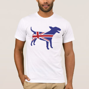 T-shirt Bull-terrier/pièce en t anglais d'Union Jack