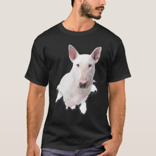T-shirt Bull Terrier Tissu Déchiré Pour Chien Maman Chien