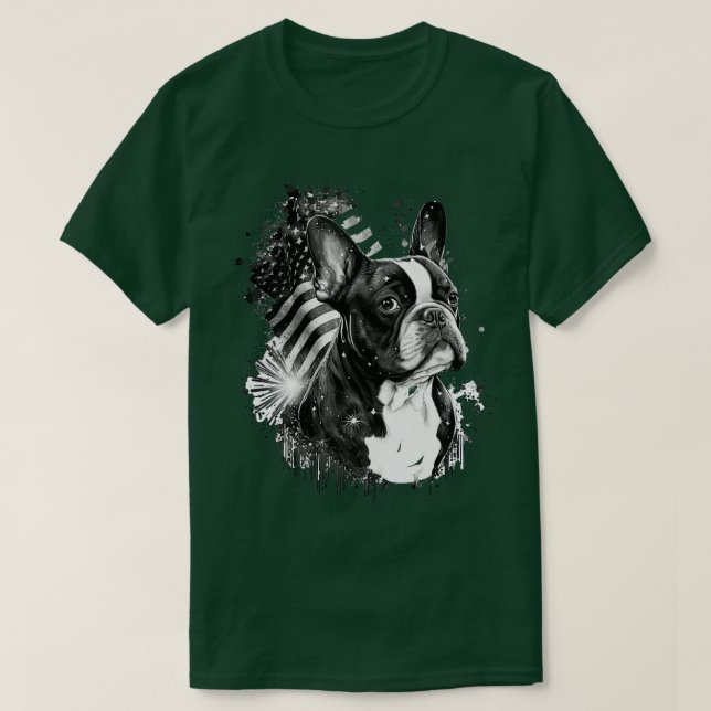 T-shirt Bulldog 4 juillet 2 (Design devant)