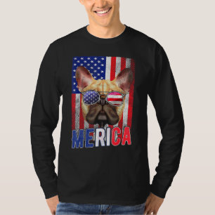 T-shirt Bulldog 4 juillet Garçons Lunettes de soleil Usa C