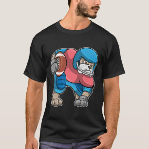 T-shirt Bulldog au sport avec football et casque