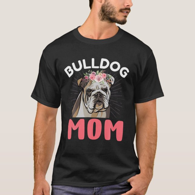 T-shirt Bulldog - Bulldog Maman (Devant)
