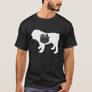 T-shirt Bulldog Christmas mignon Chien Chien Chien Chien C