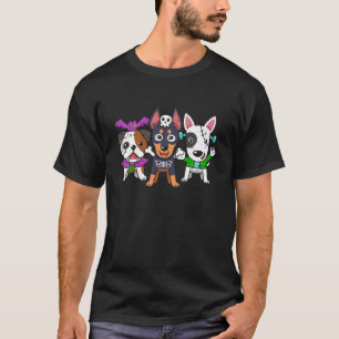 T-shirt Bulldog Doberman Bull Terrier Costume d'Halloween 