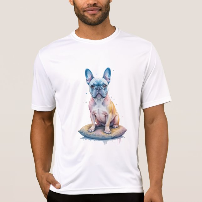 T-shirt Bulldog Francés Colorido y Artístico  (Devant)