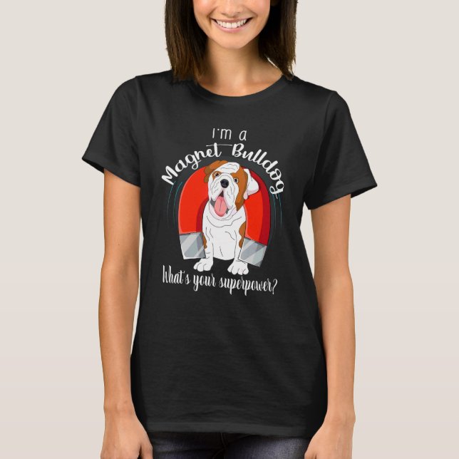 T-shirt Bulldog Funny Apparel Tee (Devant)