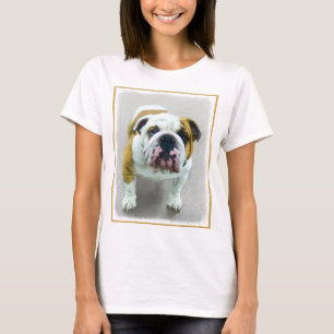 T-shirt Bulldog Painting - Joli art original chien