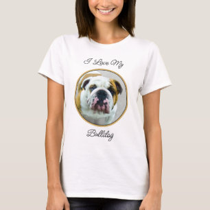 T-shirt Bulldog Painting - Joli art original chien