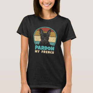 T-shirt Bulldog Retro Vintage 60s les années 70 Amoureux F