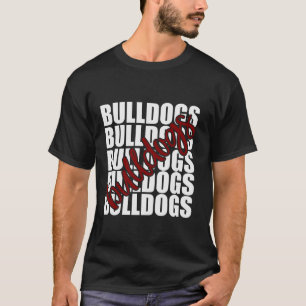 T-shirt Bulldogs Maroon School Sports Ventilateur Team Spi