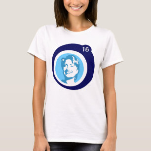 T-shirt bulle bleue d'hillary clinton
