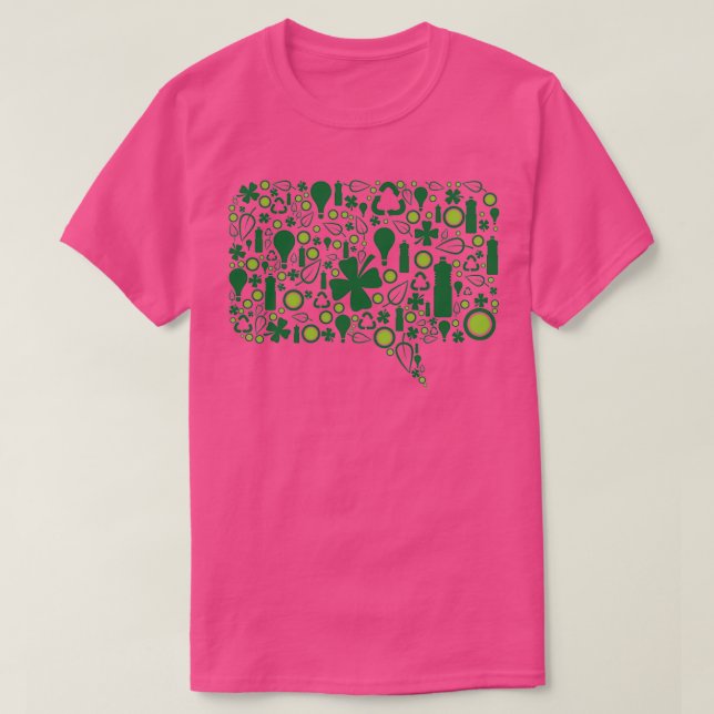 T-shirt Bulle de discours éco-vert (Design devant)