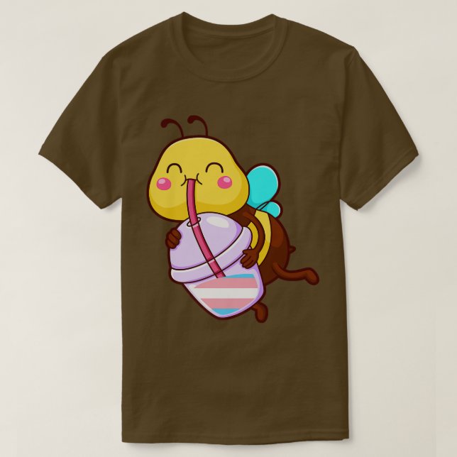 T-shirt bulle de l'abeille transgenre thé bulle de l'abeil (Design devant)