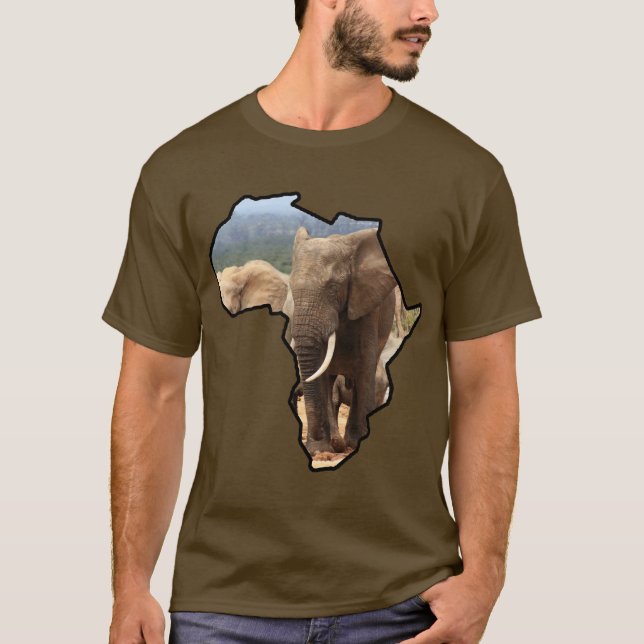 T-shirt Bulle d'éléphant du continent africain de la faune (Devant)
