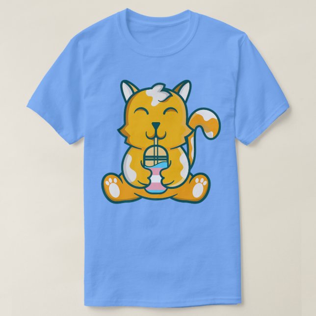 T-shirt bulle transgenre chat thé transgenre chat bulle (Design devant)